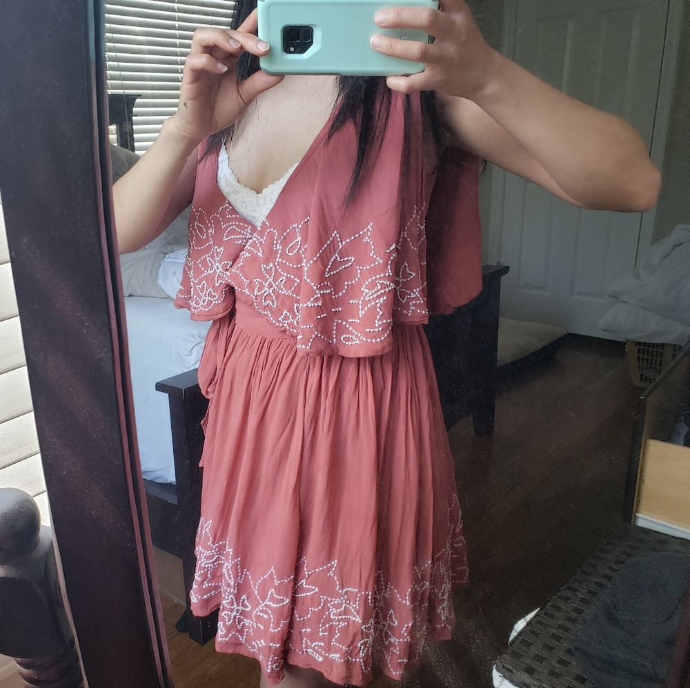 Free People beaded mini dress or tunic XS